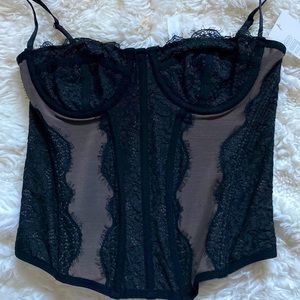 Out from under by urban outfitters modern love corset in BLACK  in M.